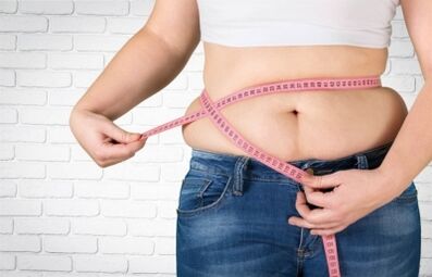 Fettablagerungen op der Taille